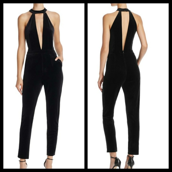 Sunset & Spring Pants - Sunset & Spring Velvet Skinny Jumpsuit Med NWT